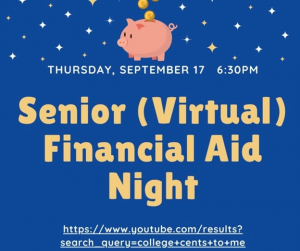 Financial Aid Night for Seniors & Parents @ Virtual