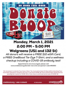 LEO Club Blood Drive @ Walgreens | Kendall | Florida | United States