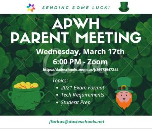 Ms. Farkas’s APWH Parent Meeting @ ZOOM
