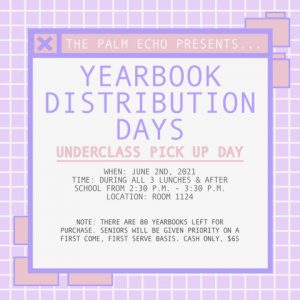 Underclass Yearbook Distribution @ Rm 1124