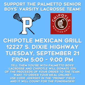 Boys LAX Chipotle Fundraiser @ Chipotle | Pinecrest | Florida | United States