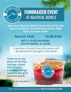 Girls Lacrosse Fundraiser at Nautical Bowls @ Nautical Bowls | Pinecrest | Florida | United States