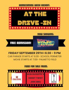 HOCO Week Kickoff: At the Drive-In @ Palmetto Field